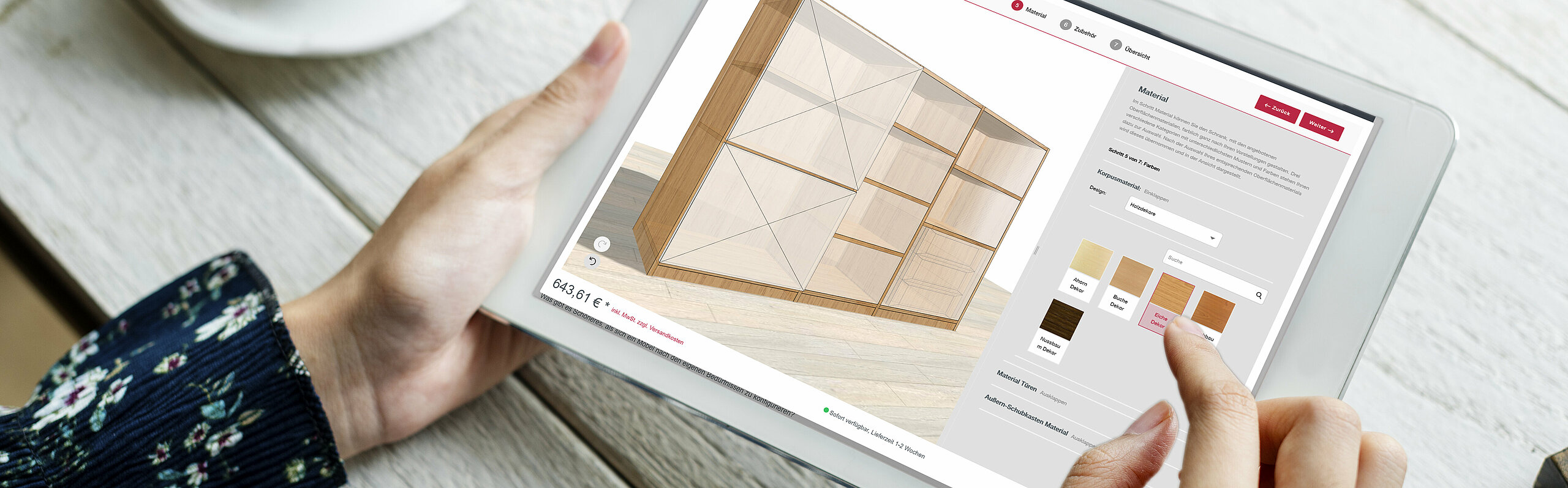 myShop Responsive Design auf Tablet 