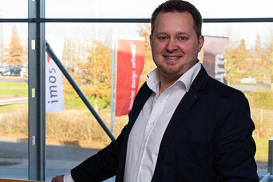 Der imos Vertriebsmitarbeiter für das Gebiet Nord-Ost Sebastian Bieschke